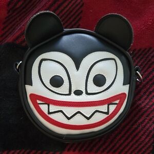 Black and White Cartoon Face Crossbody Bag